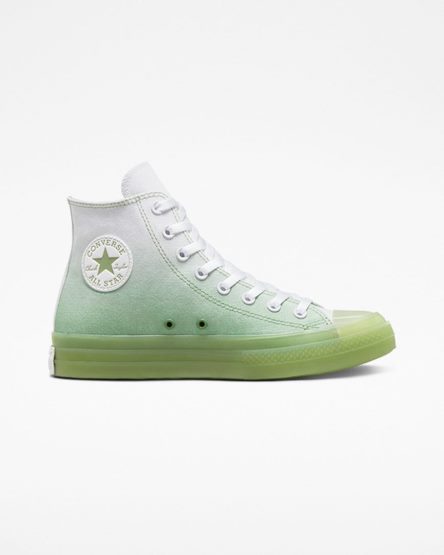 Dámské Boty Vysoké Converse Chuck Taylor All Star CX Gradient Zelene Bílé Zelene | CZ REUS40